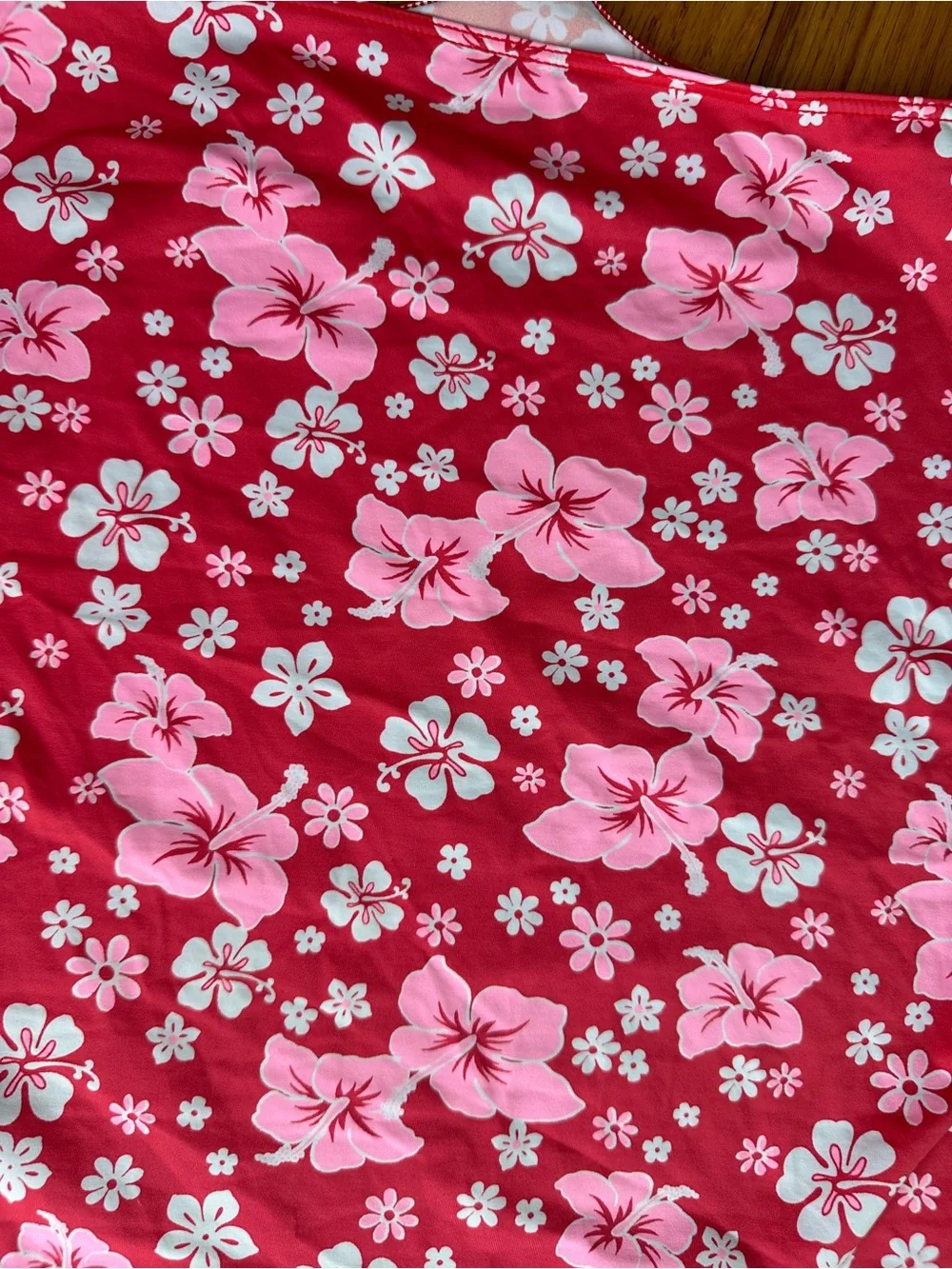 Frankies Bikinis Pink Hibiscus Floral Halter Mini Cover Up Dress Backless S